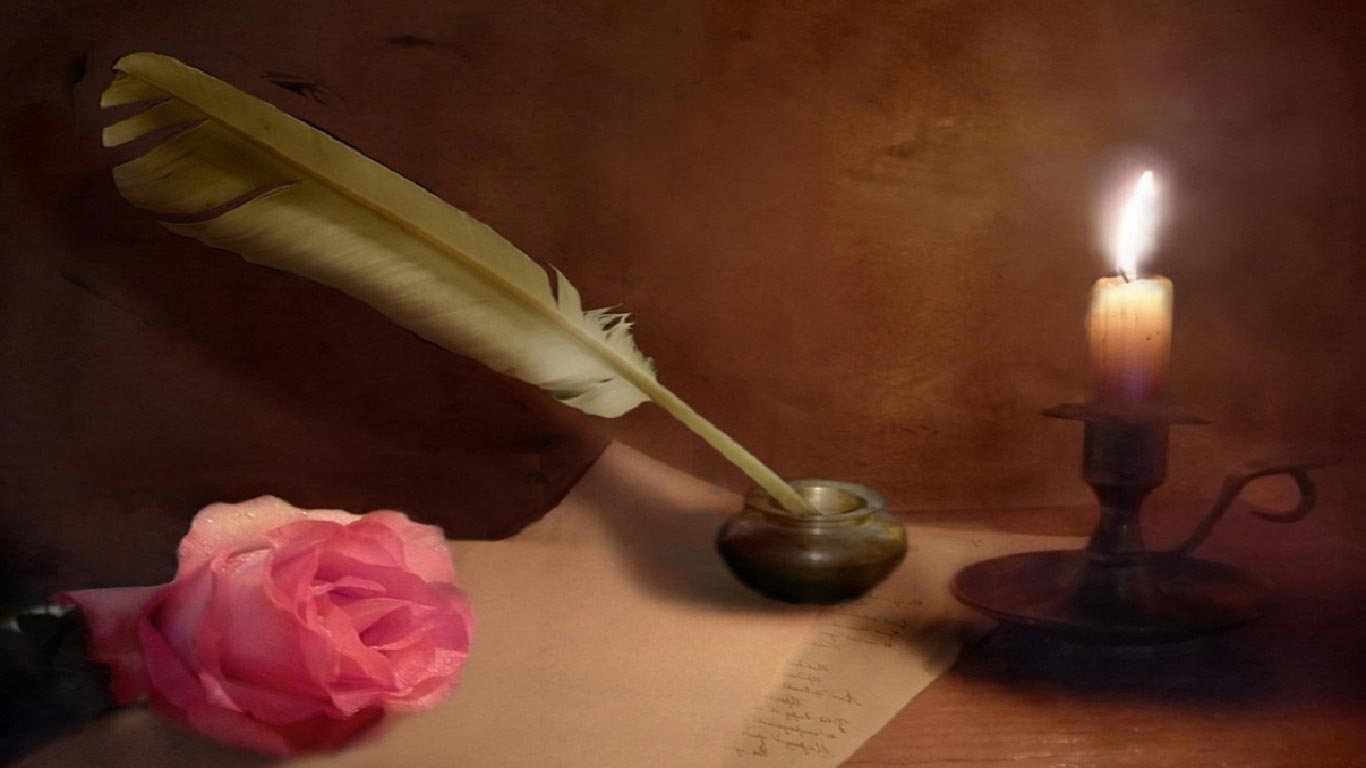 late_night_writing_candle_letter_rose_3d_cg_hd-wallpaper-1251813